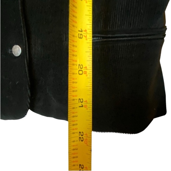 ELIE TAHARI Black Corduroy 2- Layer Zip Bomber Coat Jacket - SZ Medium - Picture 10 of 16